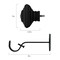 Threadmade Home Florence Single Curtain Rod with Stacked Square Finial, Antique Black - 28"W x 48"L